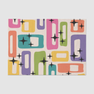 Retro Mid Century Modern Abstract Pattern Tissue Paper