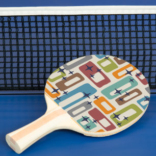 Retro Mid Century Modern Abstract Ping Pong Paddle