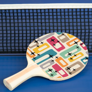 Retro Mid Century Modern Abstract Ping Pong Paddle