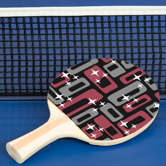 Retro Mid Century Modern Abstract Ping Pong Paddle (Insitu)