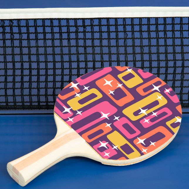 Retro Mid Century Modern Abstract Ping Pong Paddle (Insitu)