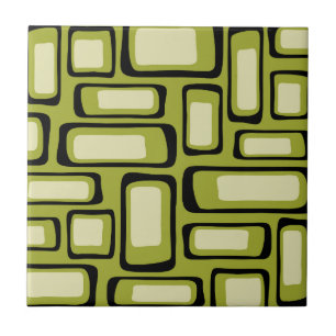 Retro Mid Century Modern Abstract Tile