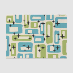 Retro Mid Century Modern Abstract Tissue Paper