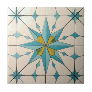 Retro Mid Century Modern Atomic Geometric Pattern Tile
