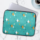 Retro Mid Century Modern Atomic Starburst Teal Laptop Sleeve<br><div class="desc">This abstract retro design combines mid-century starburst and modern shapes and reflects retro vintage vibes. Perfect for people who love the retro and vintage aesthetic.</div>