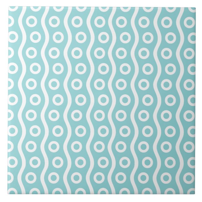Retro Mid Century Modern Bubble Pattern Tile (Front)