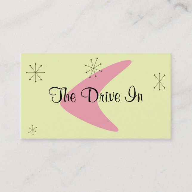Retro Mid Century Modern Business Card (Front)