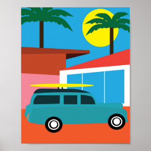 Retro Mid-Century Modern California Print