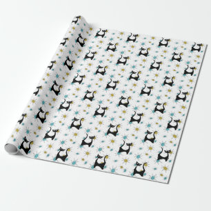 Retro Mid-Century Modern Cat Wrapping Paper