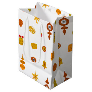 Retro Mid-Century Modern Christmas Icons  Medium Gift Bag