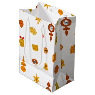 Retro Mid-Century Modern Christmas Icons  Medium Gift Bag