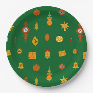 Retro Mid-Century Modern Christmas Icons  Paper Plate