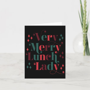 Retro Mid Century Modern Christmas Very Merry Lunc Card