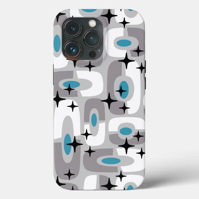 Retro Mid Century Modern Cosmic Abstract Pattern Case-Mate iPhone Case (Back)