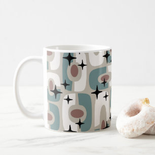 Retro Mid Century Modern Cosmic Abstract Pattern Coffee Mug