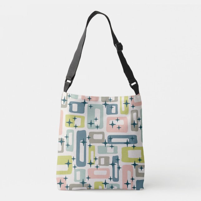 Retro Mid Century Modern Crossbody Bag (Back)