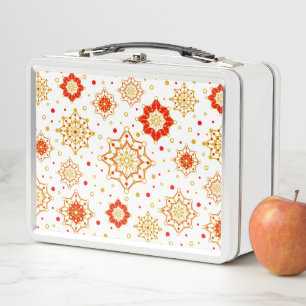 Retro Mid-Century Modern Design Metal Lunch Box