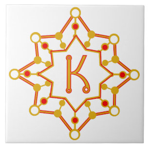 Retro Mid-Century Modern Design Personalised  Tile