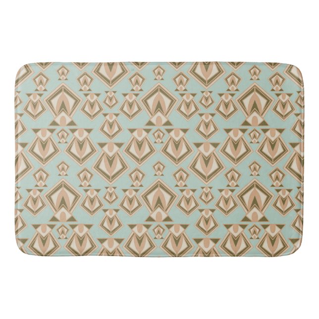 Retro Mid Century Modern Diamond Bath Mat (Front)