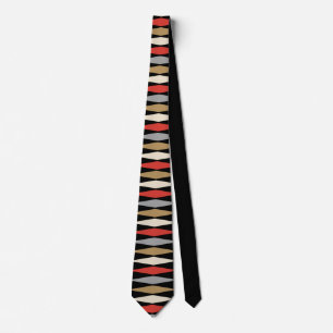 Retro Mid Century Modern Diamond Pattern Tie