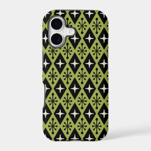 Retro Mid Century Modern Diamond Starburst Pattern