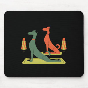 Retro Mid-century Modern Dogs 50s 60s Style Mouse Mat