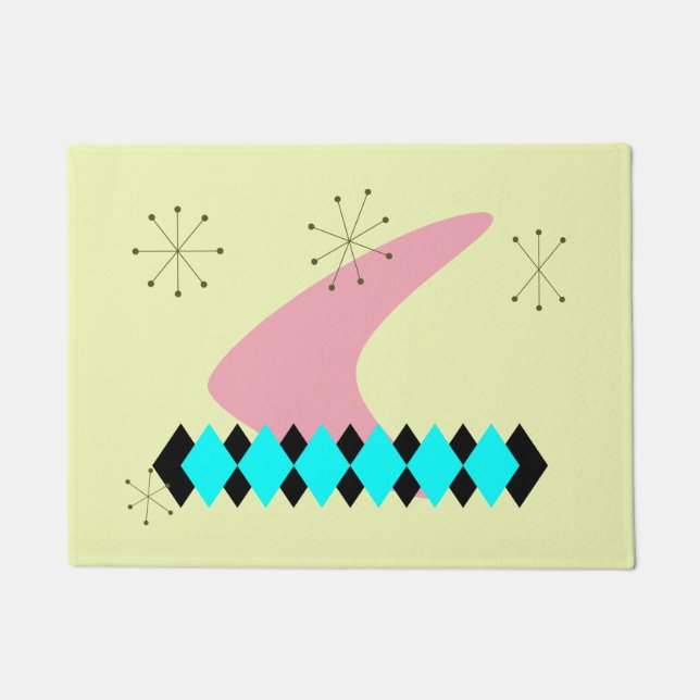 Retro Mid Century Modern Doormat (Front)