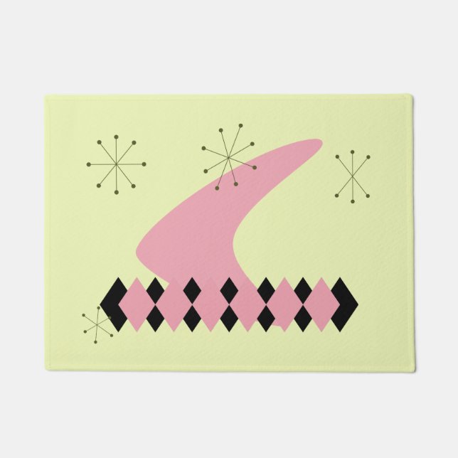 Retro Mid Century Modern Doormat (Front)