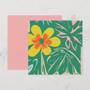 Retro Mid Century Modern Floral Design Invitation