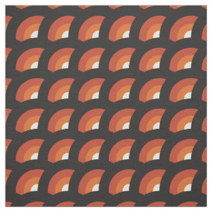 Retro Mid Century Modern Geometric Circle Fabric