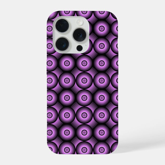 Retro mid century modern geometric circles iPhone case (Back)