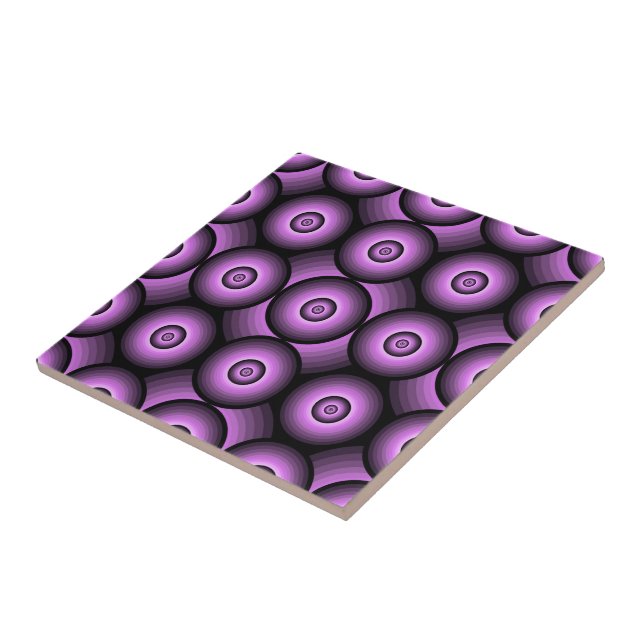 Retro mid century modern geometric circles tile (Side)