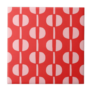 Retro Mid Century Modern Geometric Pattern Tile