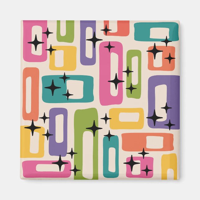 Retro Mid Century Modern Magnet (Front)