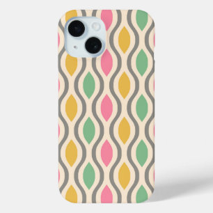 Retro Mid Century Modern Ogee Pattern iPhone 15 Case