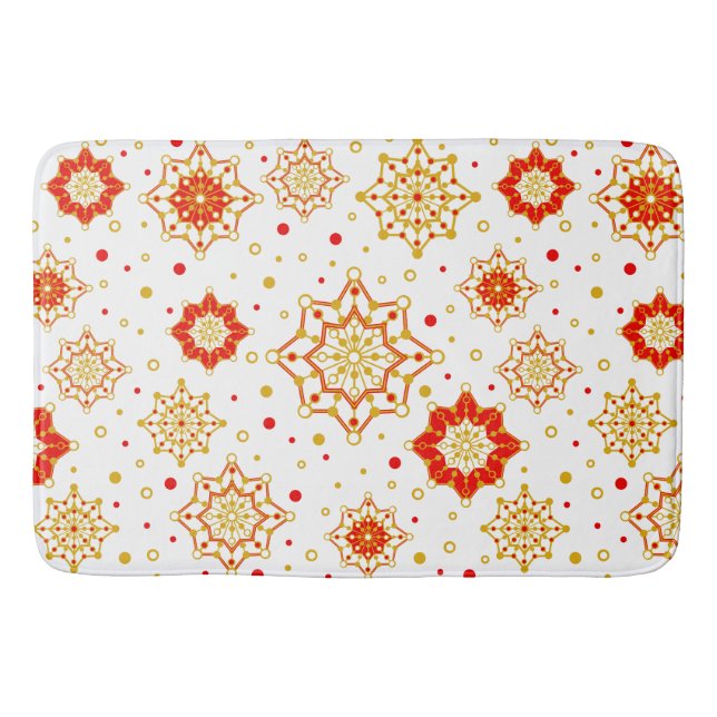 Retro Mid-Century Modern Pattern Bath Mat (Front)