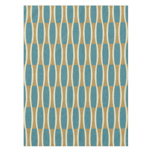 Retro Mid Century Modern Pin Stripes Pattern Tablecloth