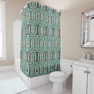 Retro Mid Century Modern Shower Curtain