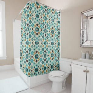 Retro Mid Century Modern Shower Curtain