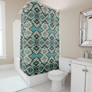 Retro Mid Century Modern Shower Curtain