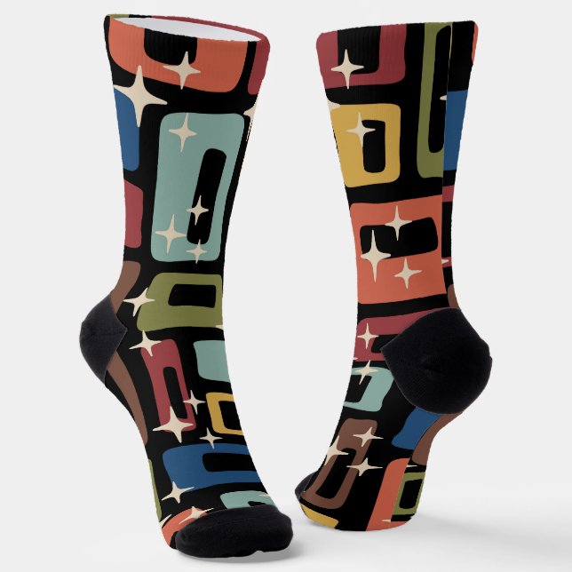 Retro Mid Century Modern Socks (Angled)