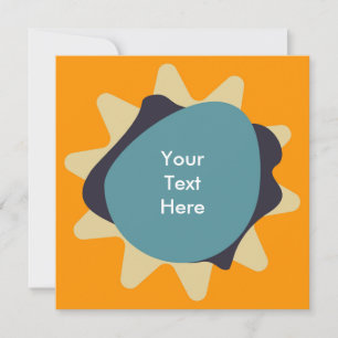 Retro Mid Century Modern Splatter Design Invitation