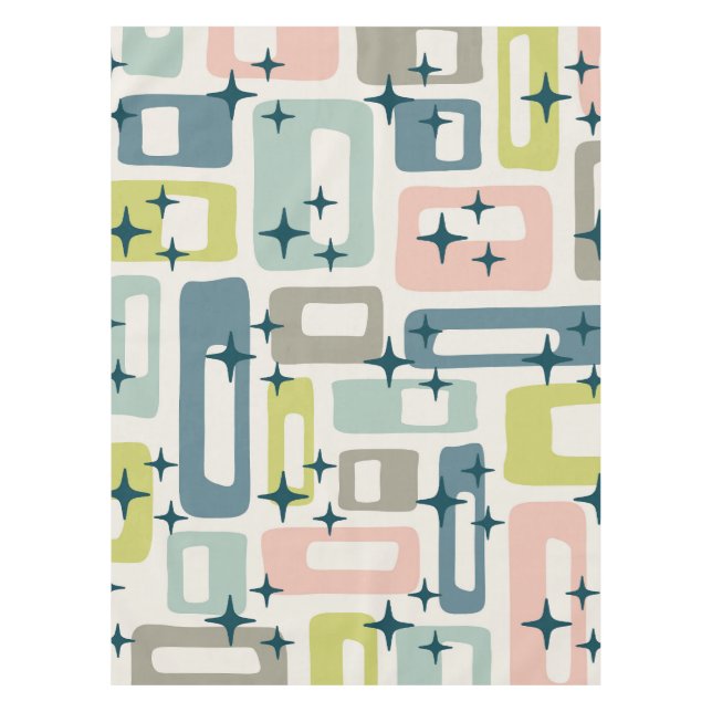 Retro Mid Century Modern Tablecloth (Front)