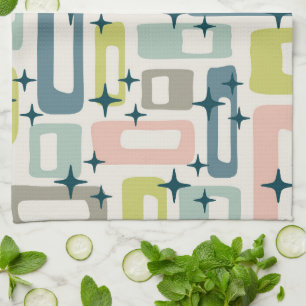 Retro Mid Century Modern Tea Towel