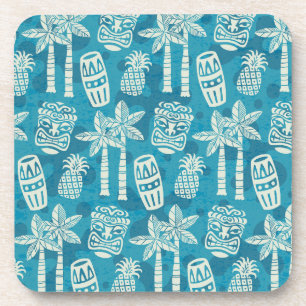 Retro Mid Century Modern Tiki Pattern Coaster