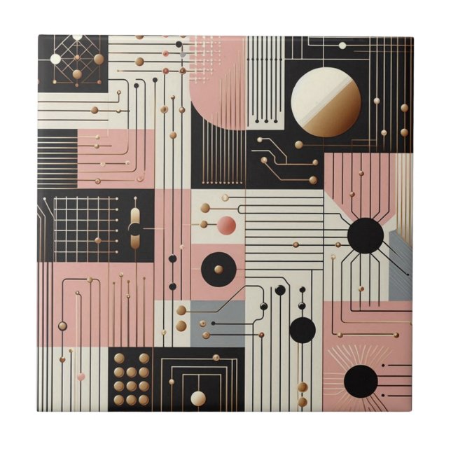 Retro Mid Century Modern  Tile (Front)
