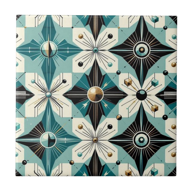 Retro Mid Century Modern  Tile (Front)