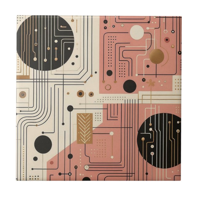 Retro Mid Century Modern  Tile (Front)