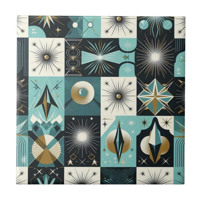 Retro Mid Century Modern  Tile (Front)