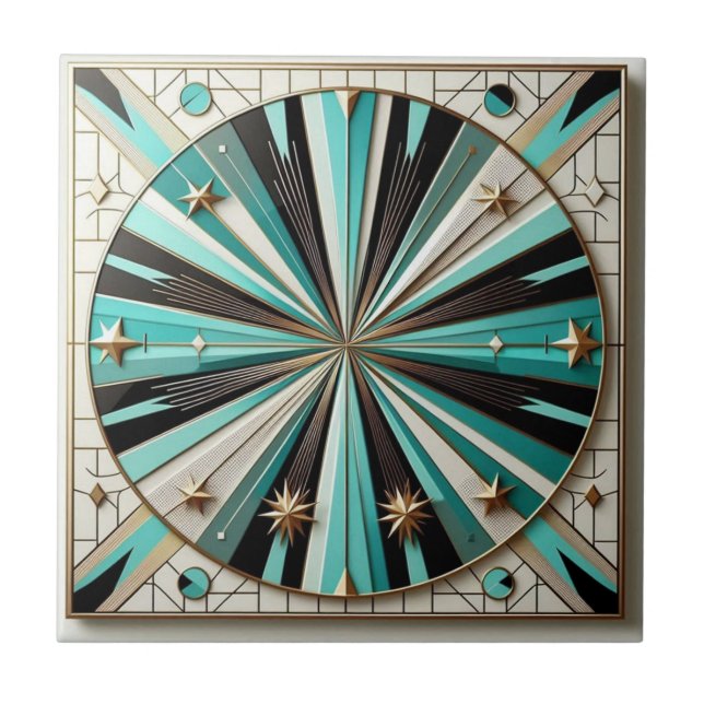 Retro Mid Century Modern  Tile (Front)